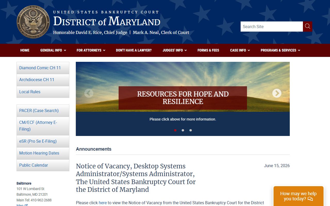 Harford County court records bankruptcy court access